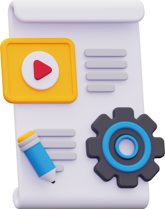 3d content management icon